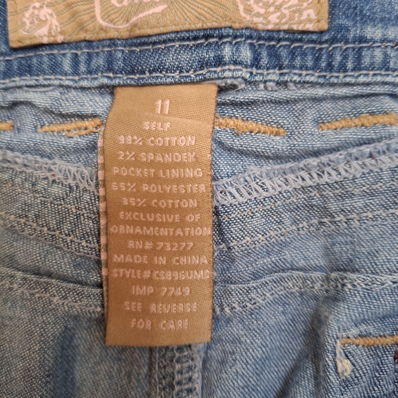 Candie's Blue Denim Skirt with Embroidered Pockets - Picture 4 of 6